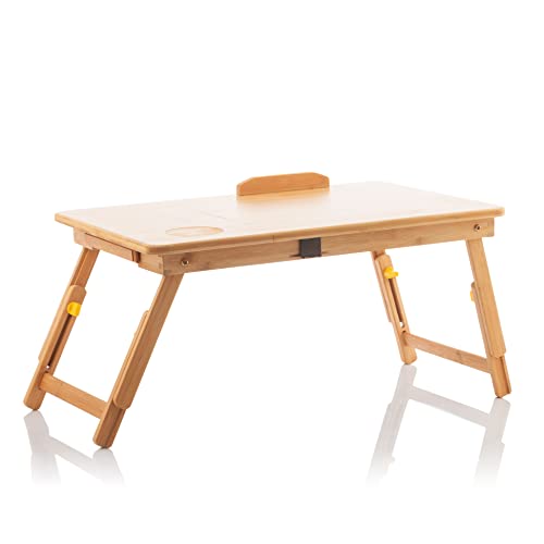 InnovaGoods Lapwood Klappbarer Beistelltisch aus Bambus, Holz, 53,5 x 21-27 x 34 cm. Medidas aprox. plegado: 53,5 von InnovaGoods