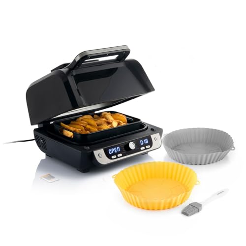 InnovaGoods Luftfritteuse 6L mit Gril + Silikonform Luftfritteuse Air Fryer, 3400 W, 12 Programme, digitales Display, Antihaftbeschichtung, Timer, Luftstrom 360° von InnovaGoods
