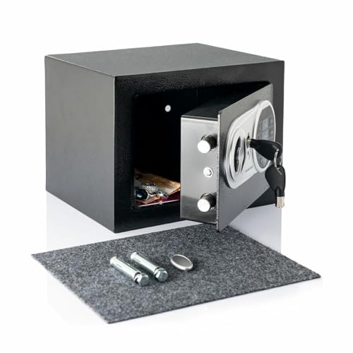 InnovaGoods - Elektronischer Safe Safeck, Robust aus verstärktem Stahl, Doppeltes Sicherheitssystem, Digitale Zahlenkombination, 2 Notöffnungsschlüssel, Kompakt, Schwarz, Kunststoff InnovaGoods - Elektronischer Safe Safeck, Robust aus verstärktem Stahl, Doppeltes Sicherheitssystem, Digitale Zahlenkombination, 2 Notöffnungsschlüssel, Kompakt, Schwarz, Kunststoff von InnovaGoods