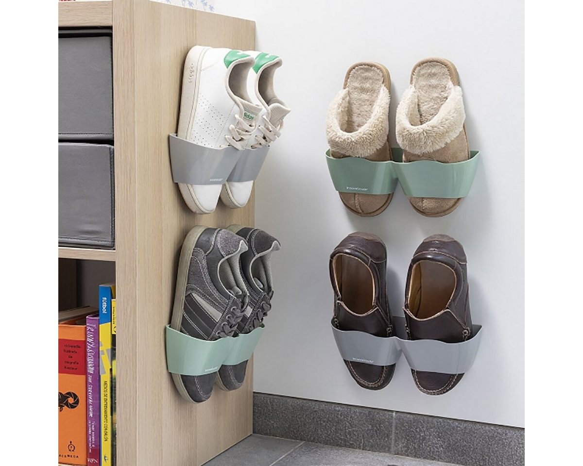 InnovaGoods Schuhregal Selbstklebende Schuhhalter Packung mit 4 Einheiten Heimgebrauch von InnovaGoods