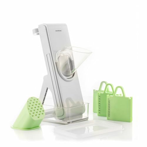InnovaGoods® Küchen-Mandoline, klappbare Mandoline-Gemüseschneider 5 in 1, Küchen-Mandoline-Gemüseschneider Slichen, multifunktionaler manueller Zerkleinerer, Cutter-Mandoline-Reibe. von InnovaGoods
