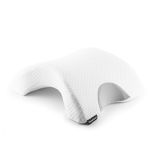 InnovaGoods - Viskoelastisches Nackenkissen für Paare, Ergonomisches Design für Entspannung zu Zweit, Memory-Schaum für Druckentlastung, Abnehmbarer Bezug, Weiß, 36 x 12,5 x 30,5 cm, Memory-Schaum von InnovaGoods