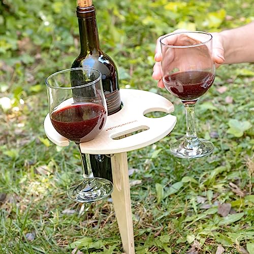 InnovaGoods® Faltbarer und tragbarer Winnek-Weintisch für den Außenbereich, genießen Sie einen Weinabend überall, mit faltbarem und tragbarem Design, ideal für Picknicks, Grillfeste und Partys. von InnovaGoods