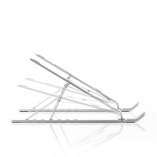 InnovaGoods - Faltbarer, Verstellbarer Laptop-Ständer aus Aluminium, 7 Neigungsstufen, rutschfest, Erweiterbar, Tragetasche, Grau, 14 cm, Aluminium InnovaGoods - Faltbarer, Verstellbarer Laptop-Ständer aus Aluminium, 7 Neigungsstufen, rutschfest, Erweiterbar, Tragetasche, Grau, 14 cm, Aluminium von InnovaGoods