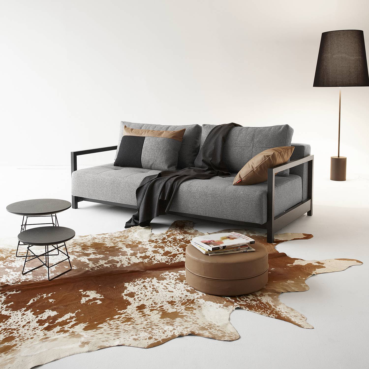 Innovation Möbel Schlafsofa Bifrost Deluxe Grau Webstoff 210x70x162 cm mit Schlaffunktion von Innovation Möbel