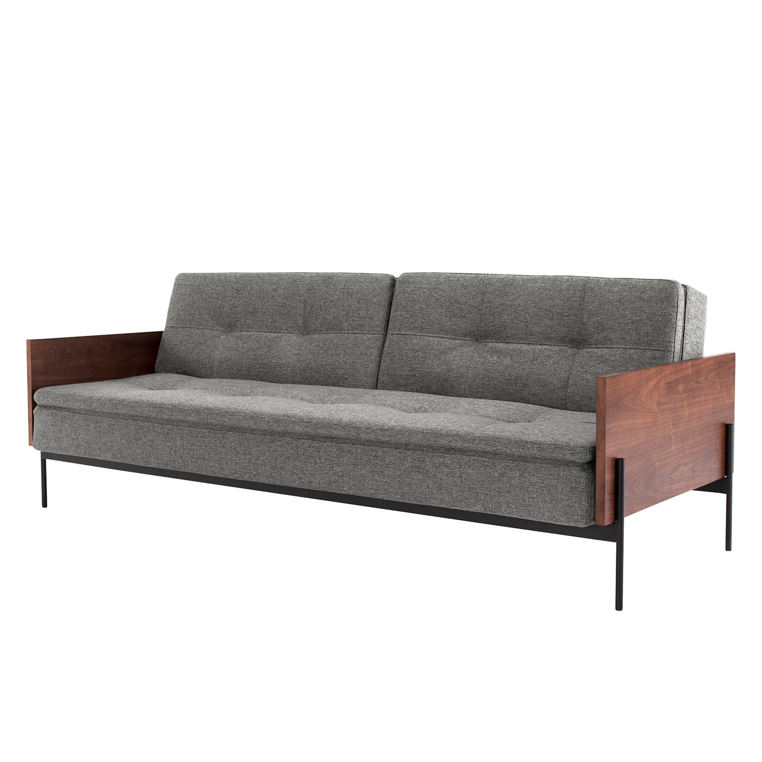 Innovation Möbel Schlafsofa Dublexo VI Grau Strukturstoff 220x76x95 cm mit Schlaffunktion von Innovation Möbel