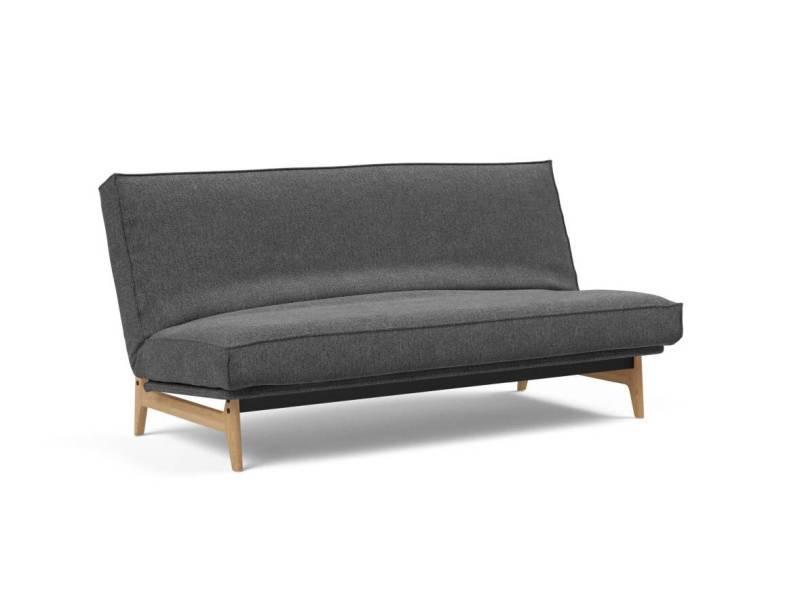 Innovation Aslak Klappsofa 140 x 200 cm | Latex Sharp plus 350 Taura Deep Grey von Innovation