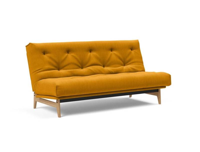 Innovation Aslak Klappsofa fest versteppt 140 x 200 cm | Latex 507 Elegance Burned Curry von Innovation