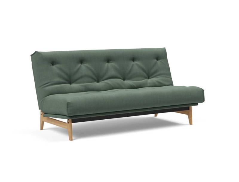Innovation Aslak Klappsofa fest versteppt 140 x 200 cm | Soft Spring 518 Elegance Green von Innovation
