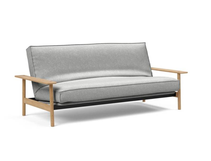 Innovation Balder Klappsofa 140 x 200 cm | Latex Sharp plus 590 Micro Check Grey von Innovation