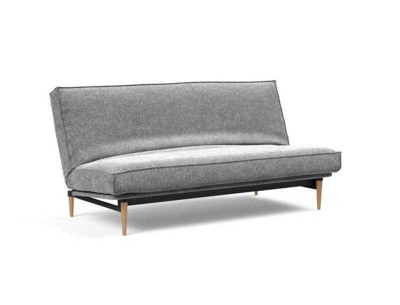 Innovation Colpus Klappsofa 140 x 200 cm | Latex 351 Taura Slate Grey helle Eiche Sharp plus von Innovation