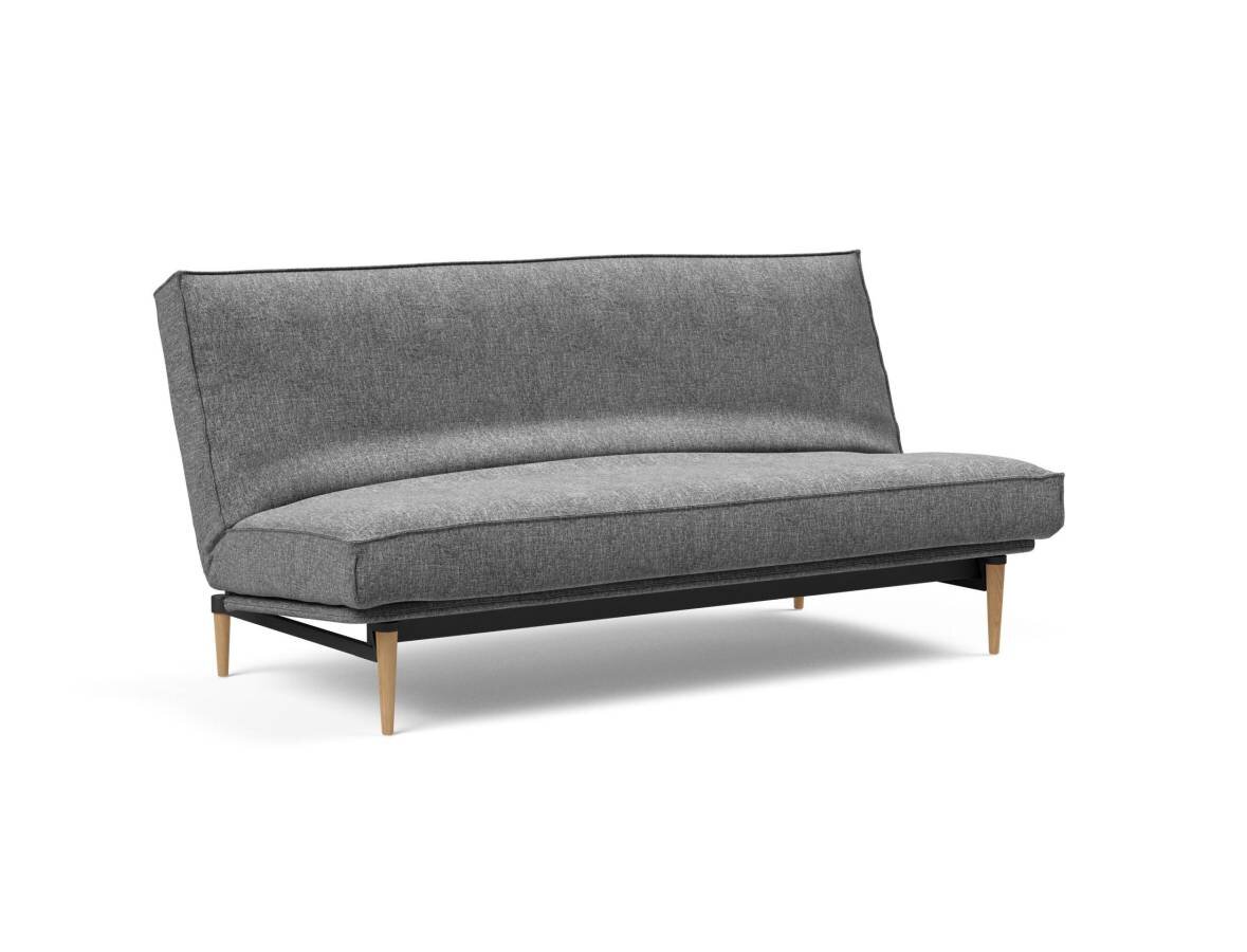 Innovation Colpus Klappsofa 140 x 200 cm | Latex 563 Twist Charcoal helle Eiche Sharp plus von Innovation