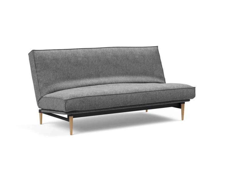 Innovation Colpus Klappsofa 140 x 200 cm | Latex 563 Twist Charcoal helle Eiche Sharp plus von Innovation