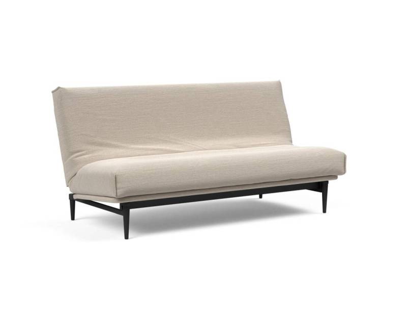Innovation Colpus Klappsofa 140 x 200 cm | Spring 612 Linen Sand Grey schwarze Eiche Nordic von Innovation