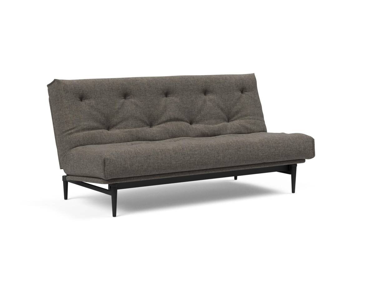 Innovation Colpus Klappsofa fest versteppt 140 x 200 cm | Latex 216 Flashtex Dark Grey schwarze Eiche von Innovation