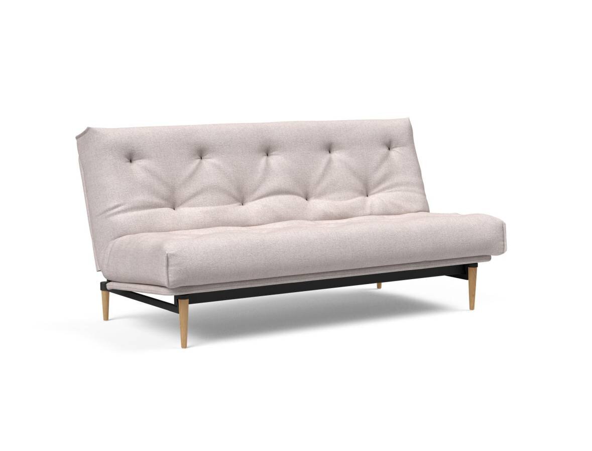 Innovation Colpus Klappsofa fest versteppt 140 x 200 cm | Latex 300 Weda Sand helle Eiche von Innovation