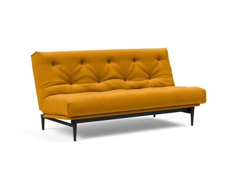 Innovation Colpus Klappsofa fest versteppt 140 x 200 cm | Latex 507 Elegance Burned Curry schwarze Eiche von Innovation