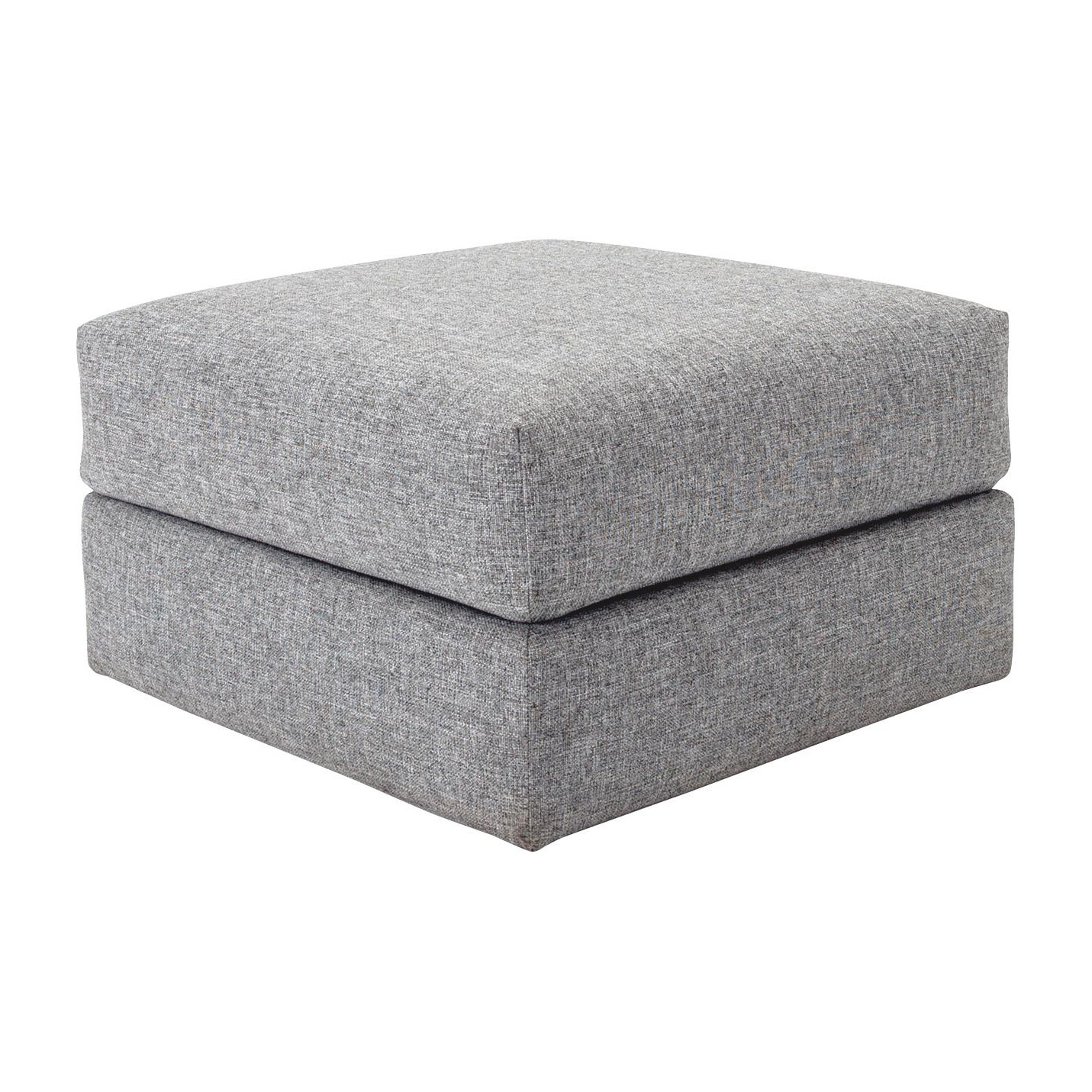 Innovation - Cornila Pouf mit Stauraum H 45cm - grau/Stoff 565 Twist Granite/BxHxT 75x45x75cm von Innovation