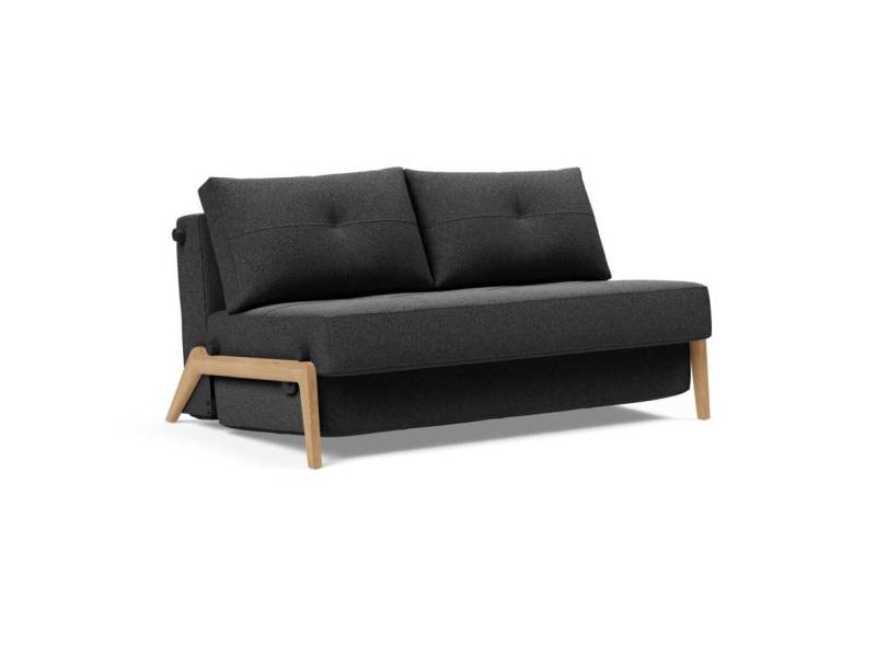 Innovation Cubed 02 140 Klappsofa 529 Bouclè Charcoal Eiche von Innovation