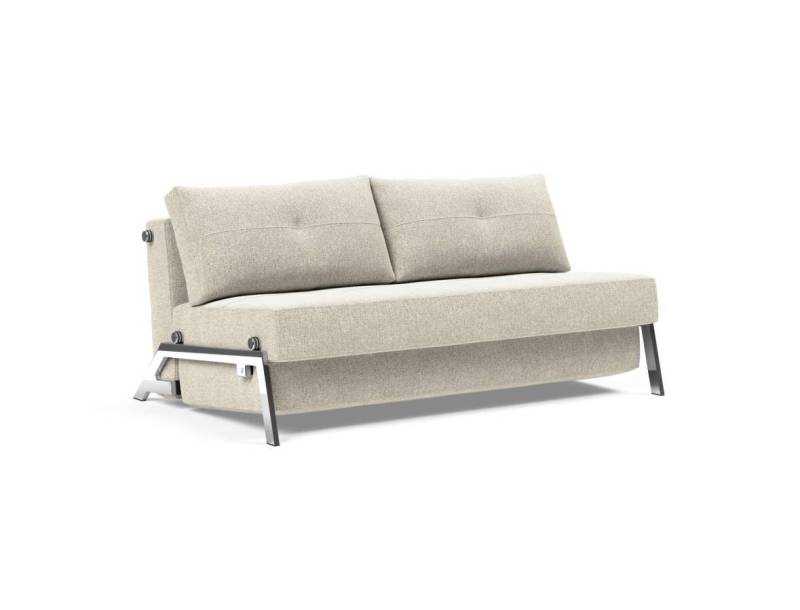 Innovation Cubed 02 160 Klappsofa 357 Taura Off White Chrom von Innovation