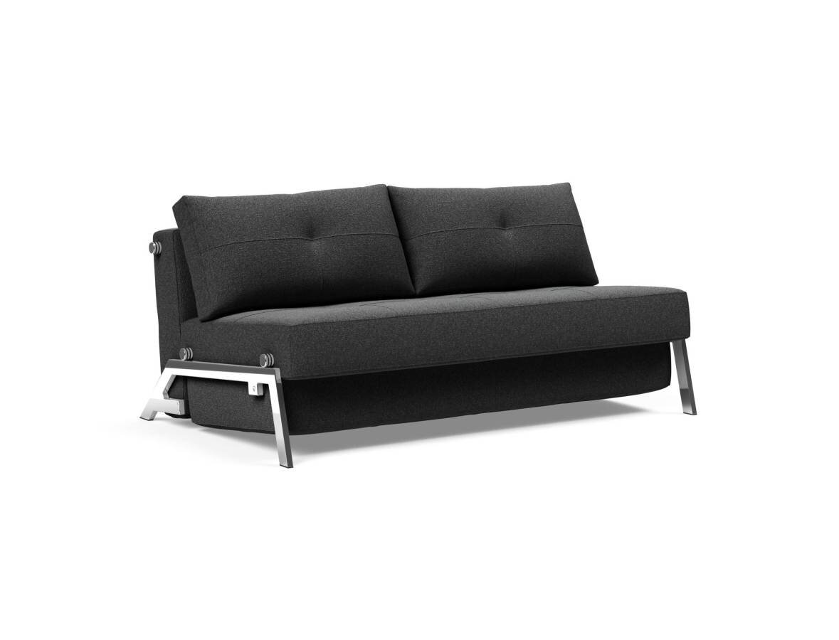 Innovation Cubed 02 160 Klappsofa 529 Bouclè Charcoal Chrom Innovation Cubed 02 160 Klappsofa 529 Bouclè Charcoal Chrom von Innovation
