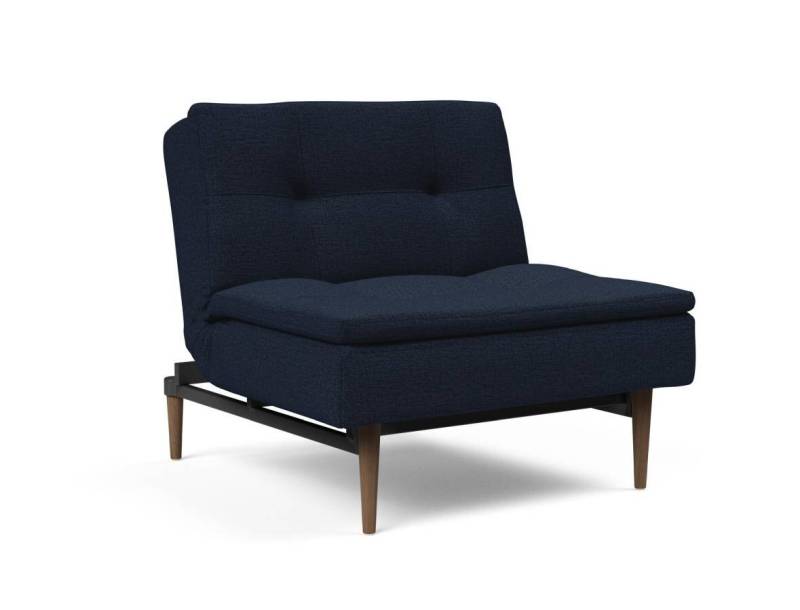 Innovation Dublexo Stuhl 528 Mixed Dance Blue Styletto Holz dunkel / Gestell schwarz von Innovation