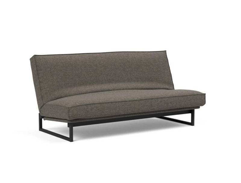 Innovation Fraction Klappsofa 140 x 200 cm | Latex Sharp plus 216 Flashtex Dark Grey von Innovation