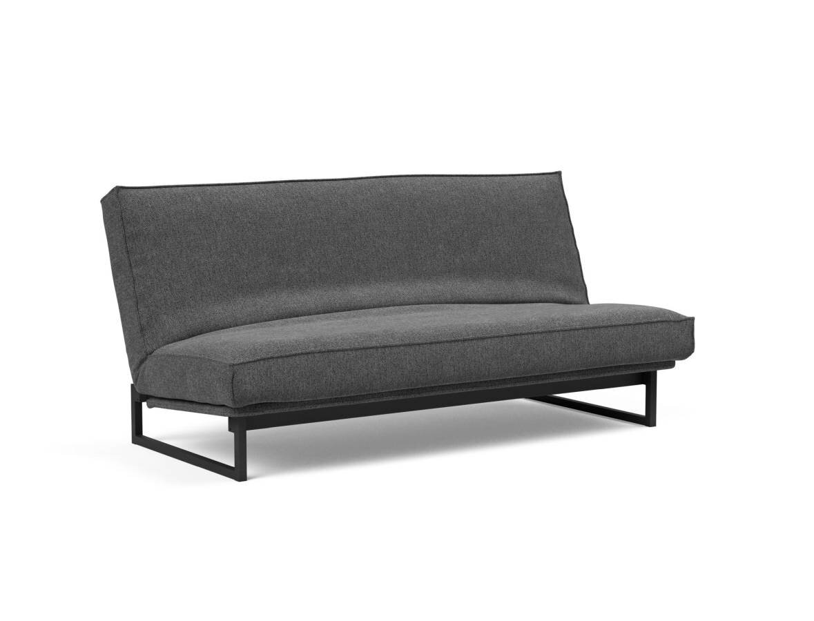 Innovation Fraction Klappsofa 140 x 200 cm | Latex Sharp plus 350 Taura Deep Grey von Innovation