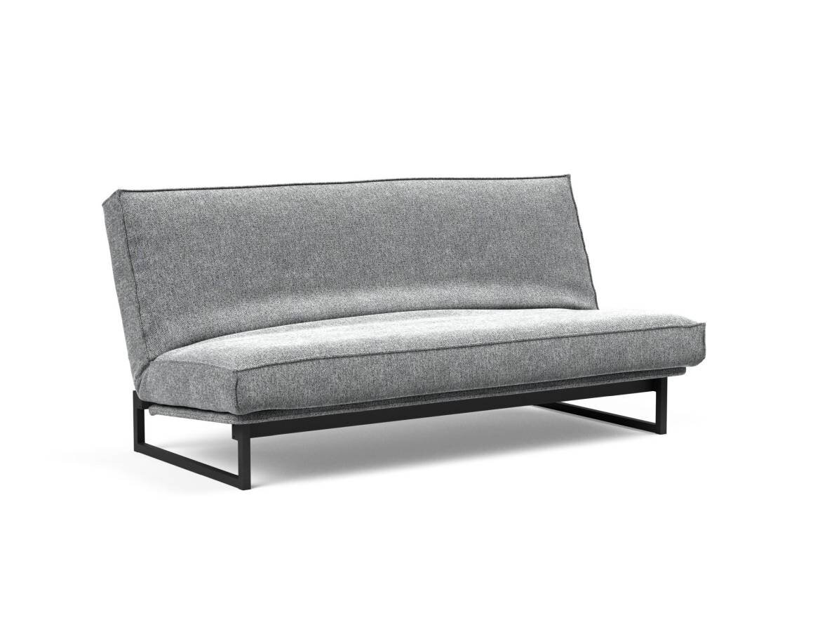 Innovation Fraction Klappsofa 140 x 200 cm | Latex Sharp plus 351 Taura Slate Grey von Innovation