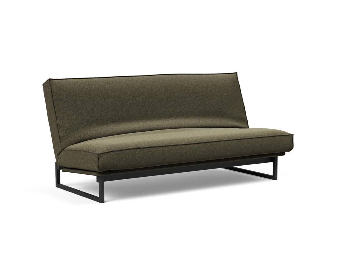Innovation Fraction Klappsofa 140 x 200 cm | Latex Sharp plus 535 Boucle Forest Green von Innovation