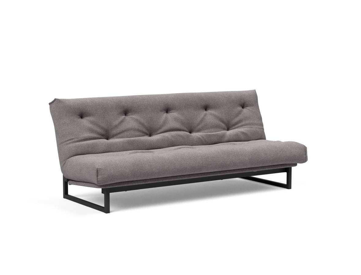 Innovation Fraction Klappsofa fest versteppt 140 x 200 cm | Latex 217 Flashtex Light Grey von Innovation