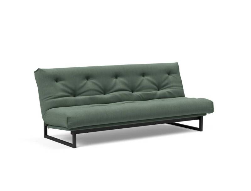 Innovation Fraction Klappsofa fest versteppt 140 x 200 cm | Latex 518 Elegance Green von Innovation