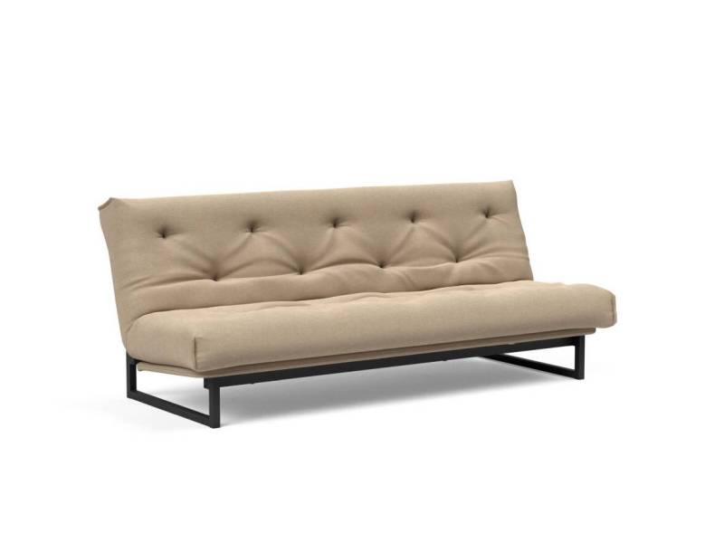 Innovation Fraction Klappsofa fest versteppt 140 x 200 cm | Latex 587 Phobos Mocha von Innovation