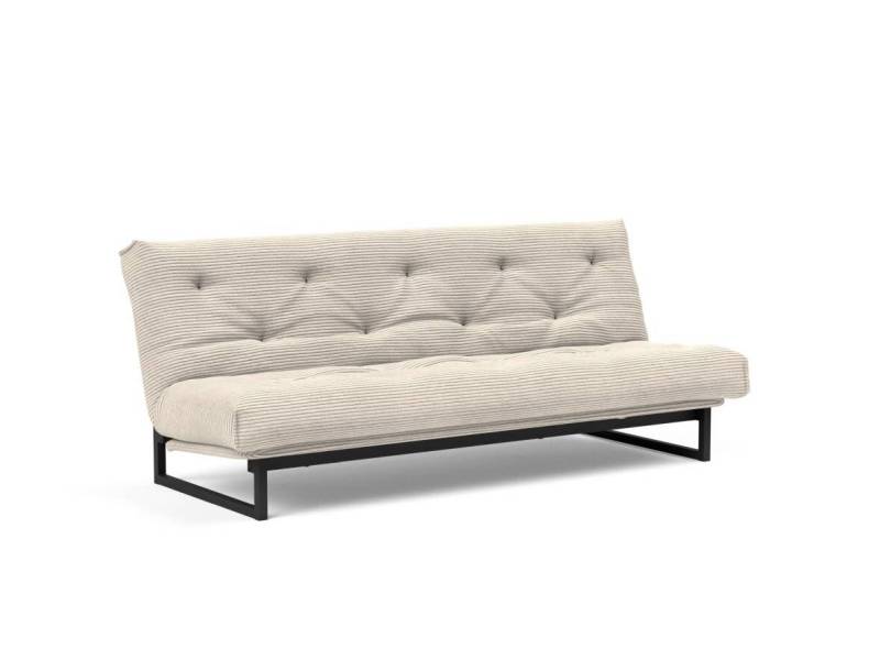 Innovation Fraction Klappsofa fest versteppt 140 x 200 cm | Latex 594 Corduroy Ivory von Innovation