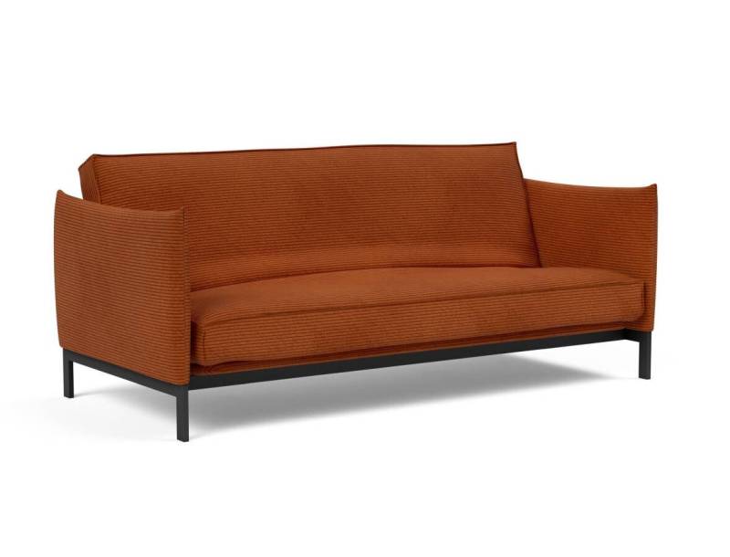 Innovation Junus Klappsofa 140 x 200 cm | Latex Sharp plus 595 Curduroy Burnt Orange von Innovation