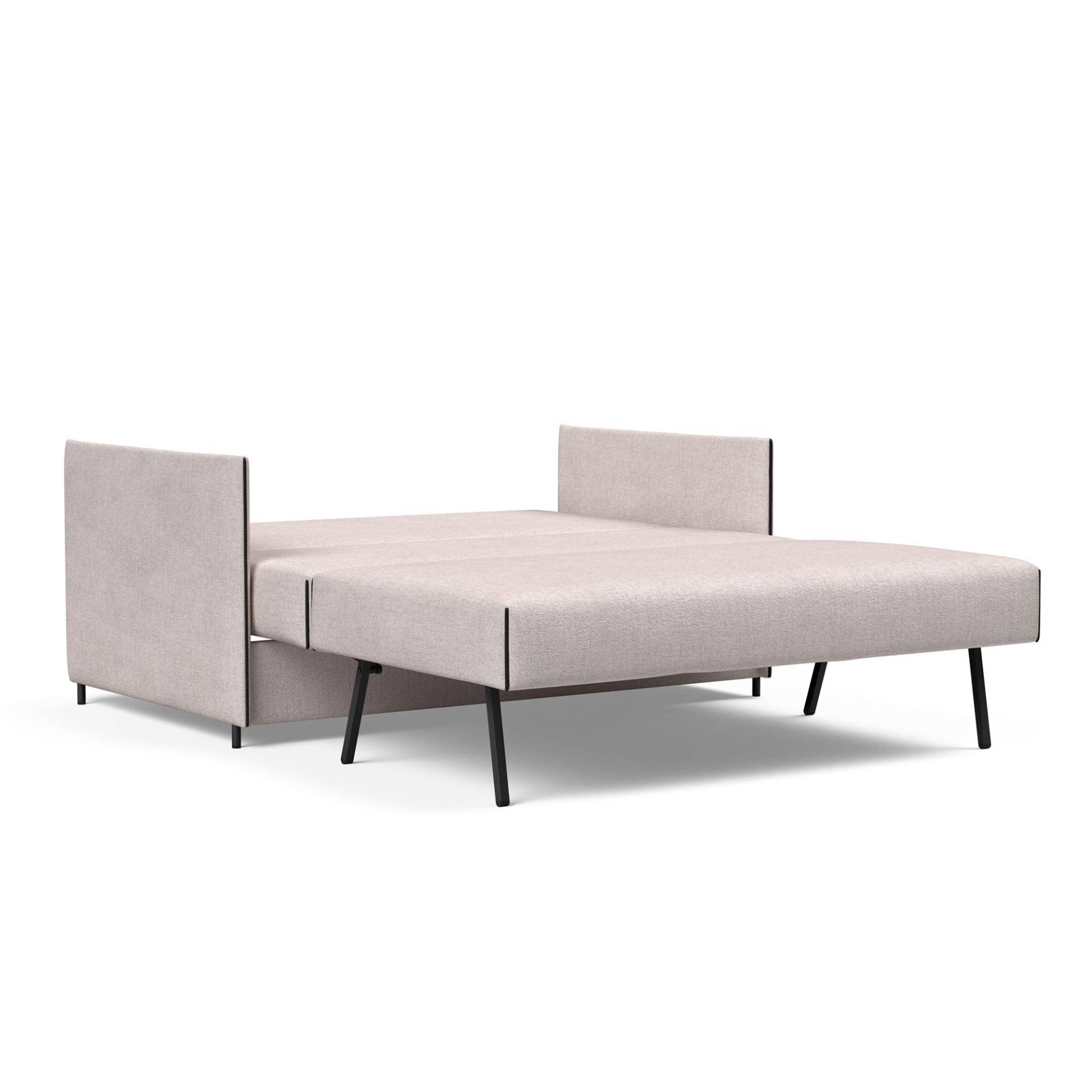 Innovation - Luoma Schlafsofa 115x92cm - sand/Stoff 300 Weda Sand/BxHxT 115x73x92m/Gestell Stahl schwarz von Innovation