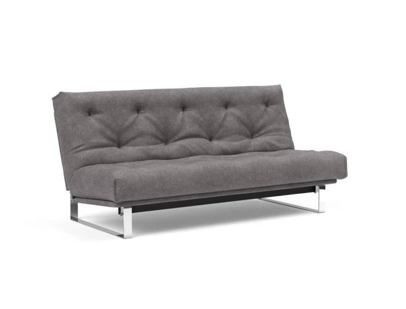 Innovation Minimum Klappsofa versteppt 140 x 200 cm | Latex 282 Avella Warm Grey von Innovation
