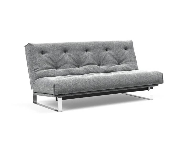 Innovation Minimum Klappsofa versteppt 140 x 200 cm | Latex 351 Taura Slate Grey von Innovation