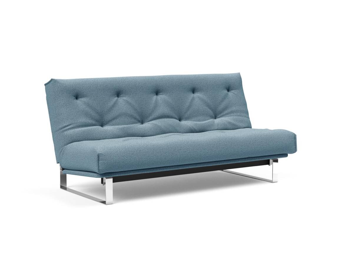 Innovation Minimum Klappsofa versteppt 140 x 200 cm | Latex 525 Mixed Dance Light Blue von Innovation