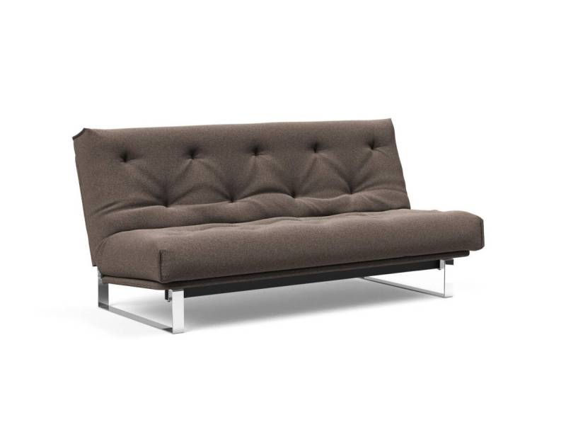 Innovation Minimum Klappsofa versteppt 140 x 200 cm | Latex 530 Bouclé Taupe von Innovation