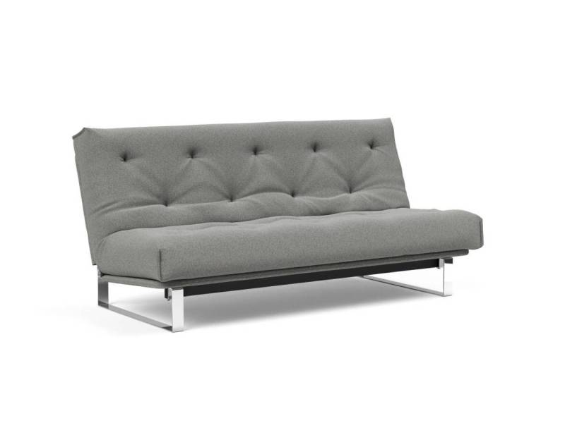 Innovation Minimum Klappsofa versteppt 140 x 200 cm | Latex 533 Boucle Ash grey von Innovation
