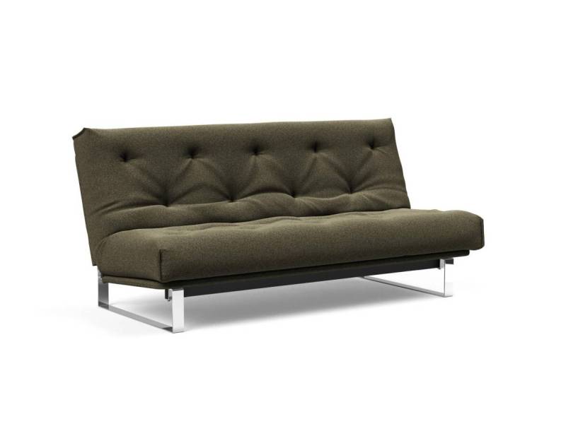 Innovation Minimum Klappsofa versteppt 140 x 200 cm | Latex 535 Boucle Forest Green von Innovation