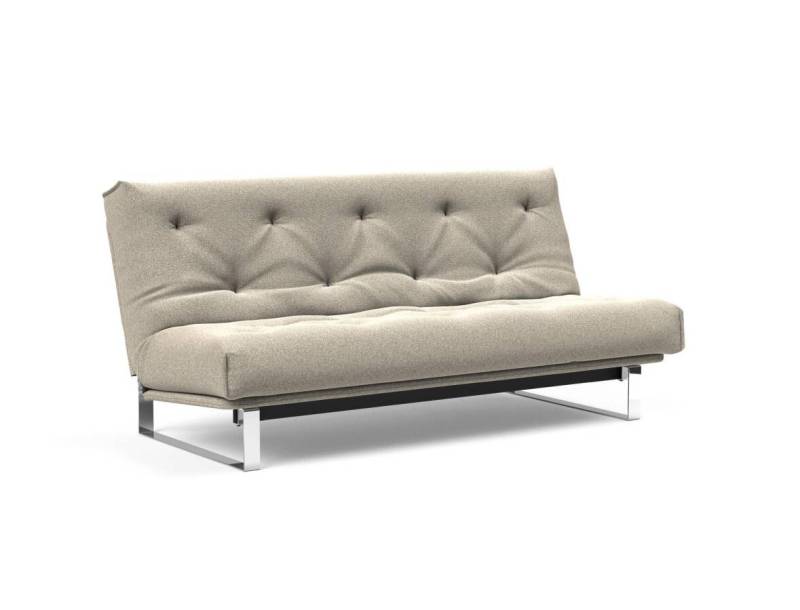 Innovation Minimum Klappsofa versteppt 140 x 200 cm | Latex 539 Boucle Beige von Innovation