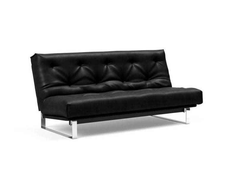 Innovation Minimum Klappsofa versteppt 140 x 200 cm | Latex 550 Fanual Black von Innovation