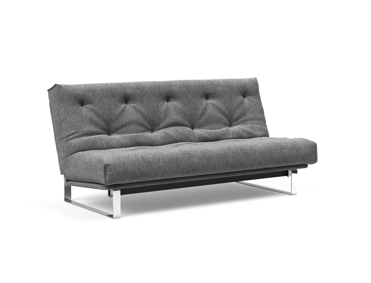 Innovation Minimum Klappsofa versteppt 140 x 200 cm | Latex 563 Twist Charcoal von Innovation
