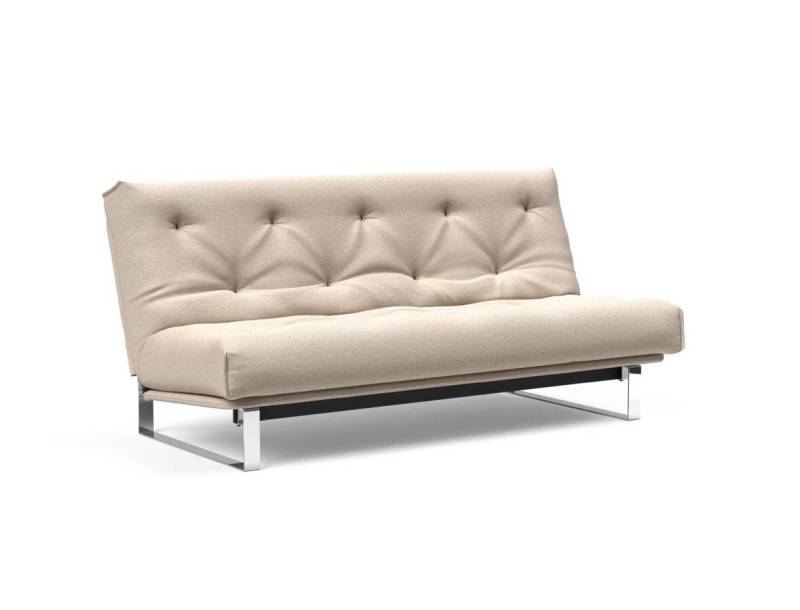 Innovation Minimum Klappsofa versteppt 140 x 200 cm | Latex 584 Argus Natural von Innovation