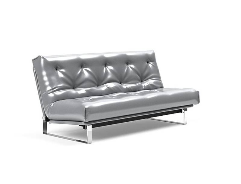 Innovation Minimum Klappsofa versteppt 140 x 200 cm | Latex 688 Silvershine von Innovation