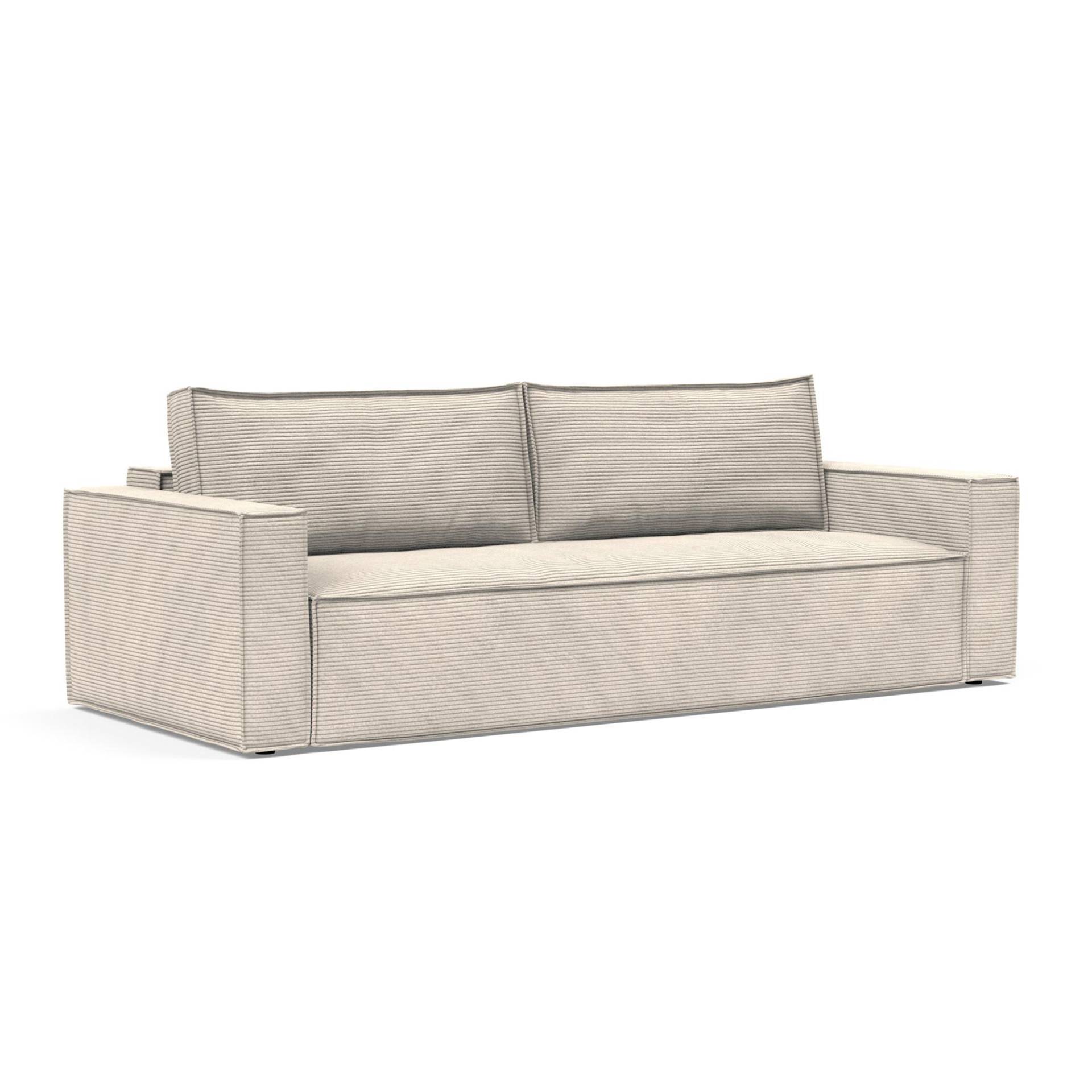 Innovation - Newilla Schlafsofa 246x110cm - elfenbein/Stoff 595 Corduroy Ivory von Innovation