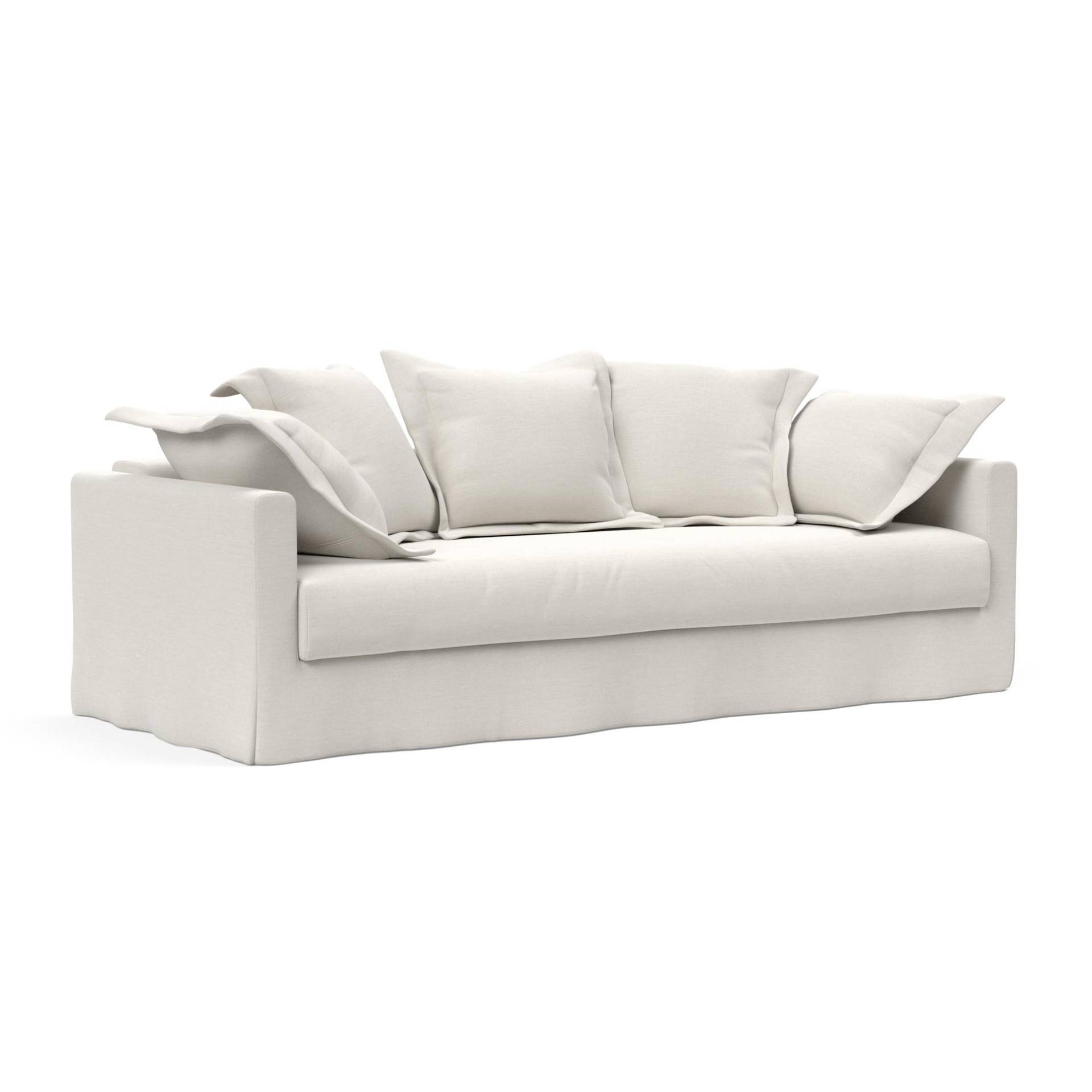 Innovation - Pascala Schlafsofa 226x105cm - off white/Stoff 574 Vivus Dusty Off White (100% recyceltes Polyester)/BxHxT 226x84x105cm/Gestell Stahl sch von Innovation