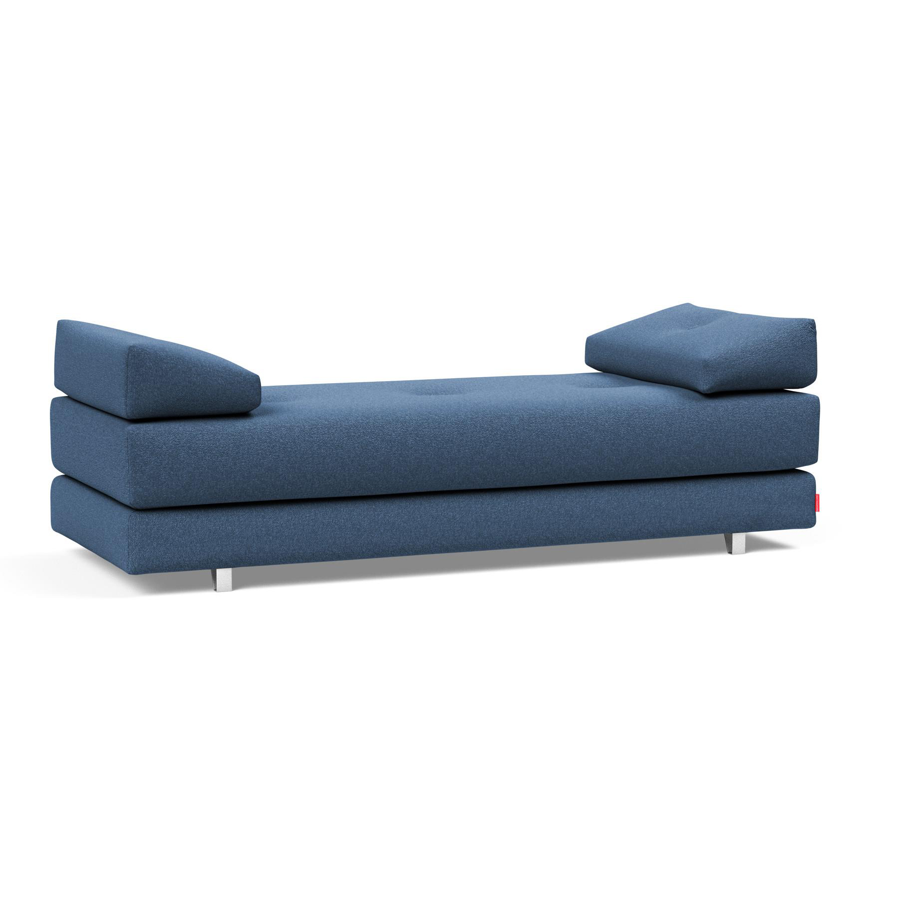 Innovation - Sigmund Alu Schlafsofa 200x84cm - blau/Stoff 537 Bouclé Blue/BxHxT 200x82x84cm/Gestell Aluminium von Innovation